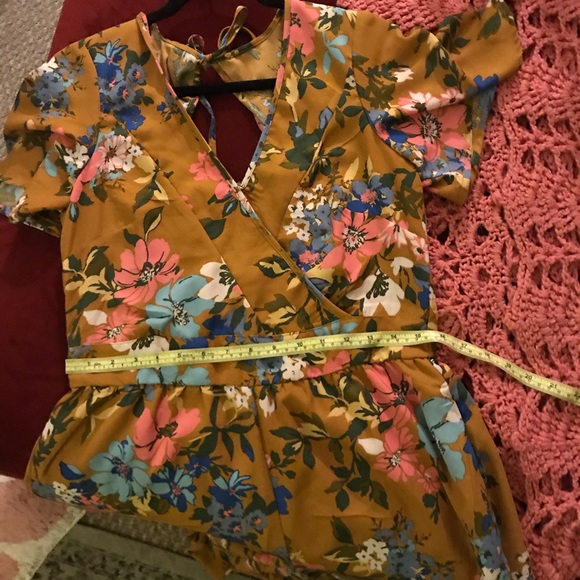 Orange floral jumpsuit brand Band of G*psies - Picture 6 of 7